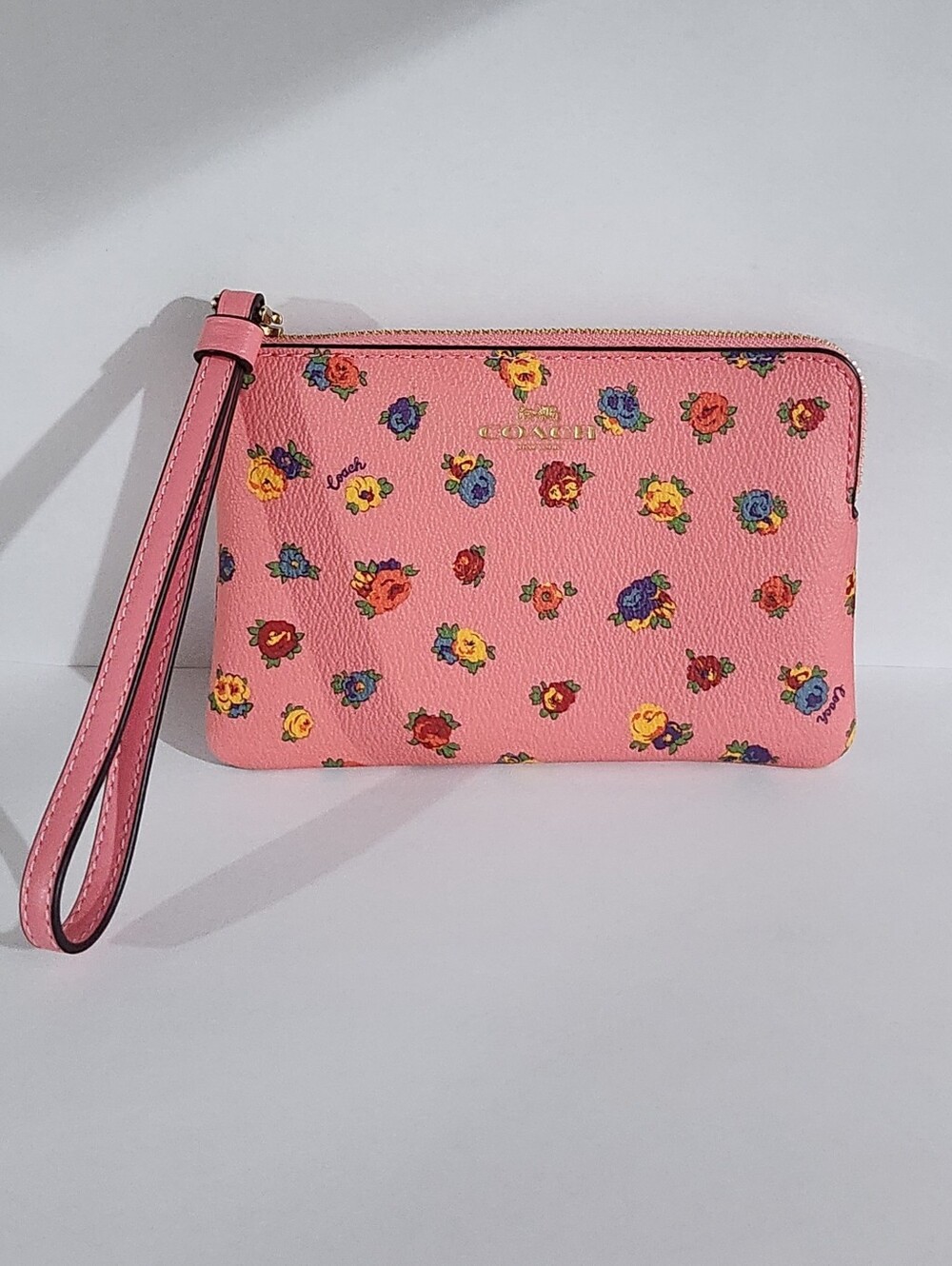 Pink Coach Wristlet Pouch Wallet